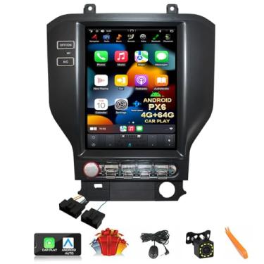 Imagem de CUSP 10.4 inch Android Car Radio Stereo for Ford Mustang 2015 to 2020, GPS Navigation PX6 4G+64G with Car Play and Android Auto Head Unit Multimedia Player/Bluetooth/USB/AUX/Wi-Fi