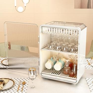 Imagem de Organizador de Vidro para Caneca de café, Rack de Drenagem, Transparente, à Prova de Poeira, Organizador Com Design de Drenagem, Conjunto de chá, Caixa de Armazenamento para Uso