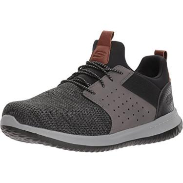 Imagem de Skechers Ajuste relaxado masculino: Braver - Rayland, preto, Preto/cinza, 14
