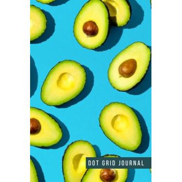 Imagem de Dot Grid Journal: Avocado on Teal Cover/Small 6x9 Size/Design Book/Planner/Dotted Notebook/Great Gift for Drawing, Journaling, Artsy Friend, Crafters, and Crafty People