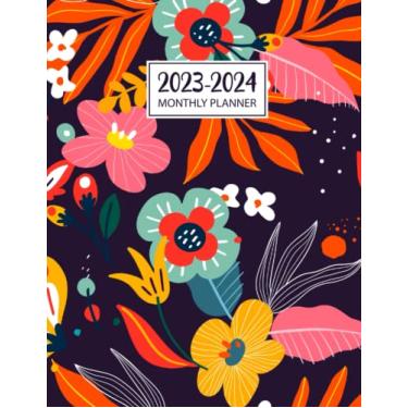 Imagem de 2023-2024 Monthly Planner: Planahead see it bigger 2023-2024 monthly planner| At a Glance Planner Calendar Schedule Organizer With Contact List, ... | Jan 2023 – Dec 2024 | Flower Theme Cover