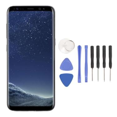 Imagem de Tela de substituição AMOLED para Galaxy S8, tela digitalizadora LCD, tela OLED para Galaxy S8 G950 G950F T U V W, 5,8 polegadas, com kit de moldura, testado antes do envio