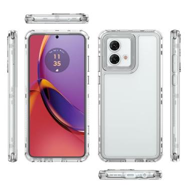 Imagem de Elubugod Compatível com Motorola Moto G84 5G, capa protetora 3 em 1 antiqueda e absorção de choque compatível com Motorola Moto G84 5G XT2347 XT2347-1 XT2347-2 capa transparente