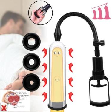 Imagem de Bomba Peniana Manual A Vácuo Anel Peniano Com Gel Maximo Volume Prolon