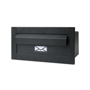 Imagem de Caixinha De Correio Inox Moderna All Black 29cm - JGC COMERCIAL