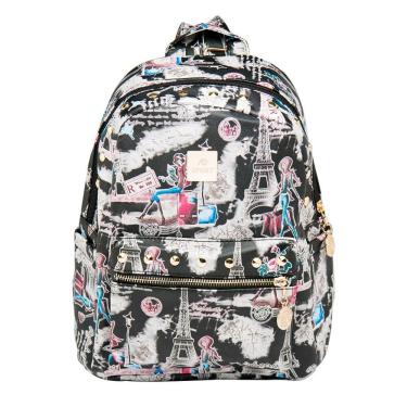 Imagem de Mochila Bolsa Feminina Estampada Média Em Courino