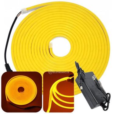 Imagem de Fita De Led Luminoso Letreiro Fachada Comércio Flexível Amarelo FITANE