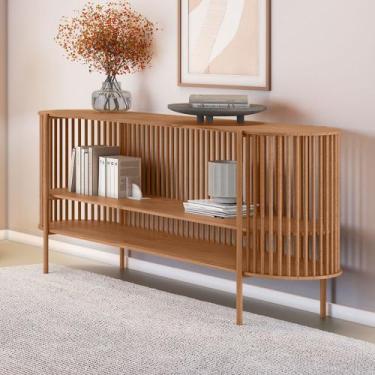 Imagem de Aparador Vazado Arcus Base em Madeira Maciça Imbuia Mel - LINHA ALTA