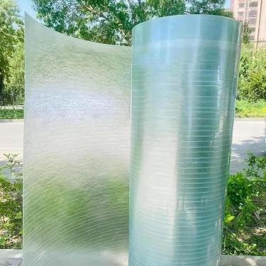 Imagem de Folha de telhado de policarbonato à prova de chuva, painel de plástico para telhados de fibra de vidro transparente, para garagens, copas, passarelas cobertas, estufa, 1,5 x 4 m (4,9 x 13,1 pés)