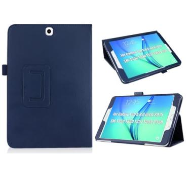 Imagem de Capa para Samsung Galaxy Tab A 20.3 cm 2015 (SM-T350 T351 T355 SM-P350 P355) Capa de couro PU com suporte flexível para Galaxy Tab A 8 polegadas 2015
