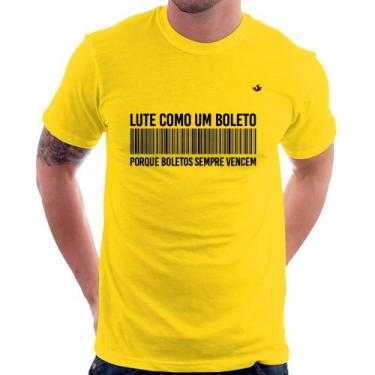 Imagem de Camiseta Lute como um boleto - Foca na Moda, Amarelo, P