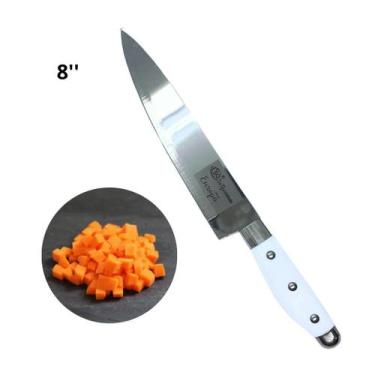 Imagem de Faca Inox Cozinha Carne Legumes Frutas Peixe Churrasco Geral - SQ, 8' 