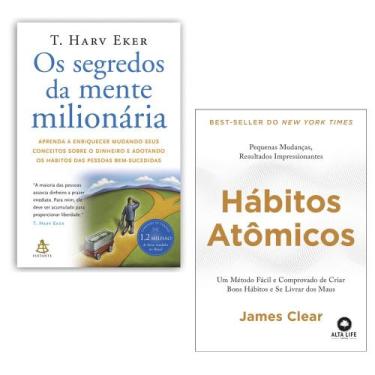 Imagem de Kit 2 Livros, Hábitos Atômicos + Os segredos da mente milionária, T. H