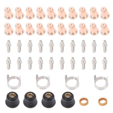 Imagem de Conjunto de eletrodos de ponta de cortador de plasma, conjunto de consumíveis de cortador de plasma para pistola de corte CUT-55DS Pro e CUT-65DS, pontas de eletrodos, copos