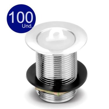 Imagem de Kit com 100 Unidades Válvula para Pia de Cozinha Inox 3.1/2" - Um Novo