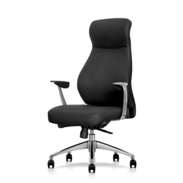 Imagem de Cadeira de Escritório Home Office Presidente Apex Base e Apoio de Braços em Alumínio, Espuma Laminada D28, Suporta até 150 Kg