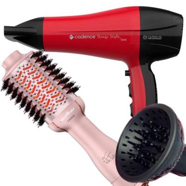 Imagem de Secador De Cabelo Cadence Profissional 2200w Ions Ar Quente Frio Rougi