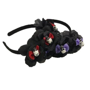 Imagem de Tiara Com Mini Caveiras Halloween - 1 Unidade