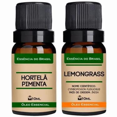 Imagem de Kit 2 Óleos Essenciais 10Ml - Menta Piperita + Lemongrass