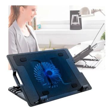 Imagem de Suporte Base Para Notebook Com Cooler E Iluminação Até 17" KP-9013