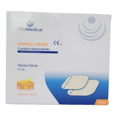 Imagem de Curativo hidrocoloide Para feridas e Escaras 10x10cm Caixa com 10 unidades Vitamedical
