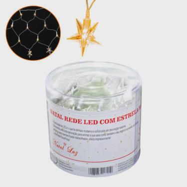 Imagem de Pisca Pisca Natal Rede com Estrela Led Quente 120 Lâmpadas 127V - Casambiente
