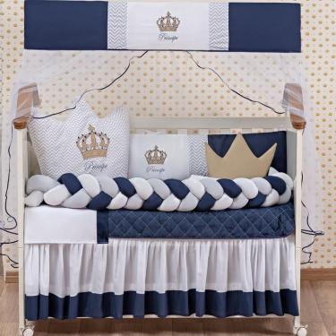 Imagem de Kit Berço Americano Trança Coroa Menino 11 Peças