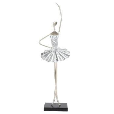 Imagem de Vomeko Ballet Dancer Statue,Iron Lifelike Exquisite Ballerina Figurine Decorative Dancer Ornament,for Your Desk Bookshelf Dinning Table, (A300-2)
