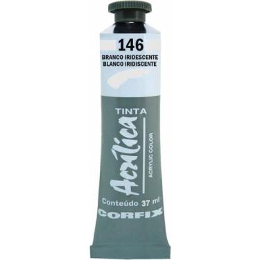 Imagem de Tinta Acrílica Corfix 37ml Metálica - 81037, 146 - BRANCO IRIDESCENTE