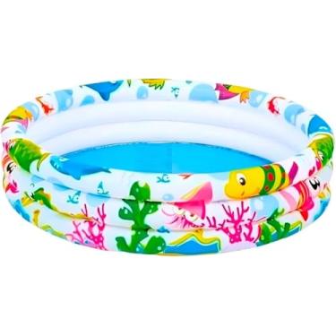 Imagem de Piscina Inflável Infantil 135L – Design Temático Marinho | Diversão Segura para Crianças | Fácil de Inflar e Portátil.