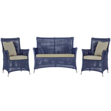 Imagem de  Jogo Sofá e 2 Poltronas de Área Igapó Alumínio