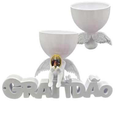 Imagem de Anjo Imagem Decoração Oração Santa Ana Gratidão 3D - Point da Fe