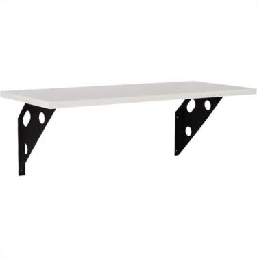 Imagem de Prateleira Madeira Tramontina Elite 40X25Cm Branca Com Suporte Metalic