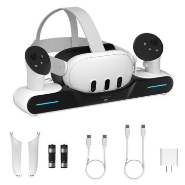 Imagem de Estação de carregamento Charging Dock com baterias para Meta Quest 3 -