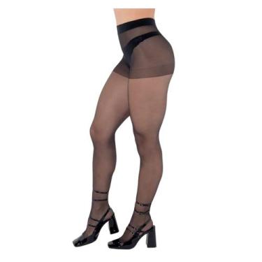 Imagem de Meia Calça Fina Dantelle-Selene Fio 15 Demillus Elastano, Preto, Noite