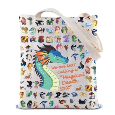 Imagem de ZJXHPO Bolsa Wing-Fire We Are Not Calling It Magical Death Spit Bolsa de ombro Dragon Book Lover Reader Gift, Bolsa Death Spit, Medium