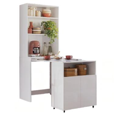 Imagem de Armário de Cozinha Multifuncional com Mesa Retrátil para Café Duo Kit's Paraná