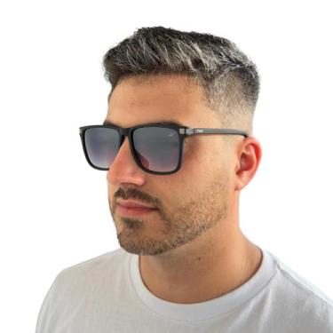 Imagem de Óculos De Sol Masculino Quadrado Original Finoti Uv400 Verão, Preto de
