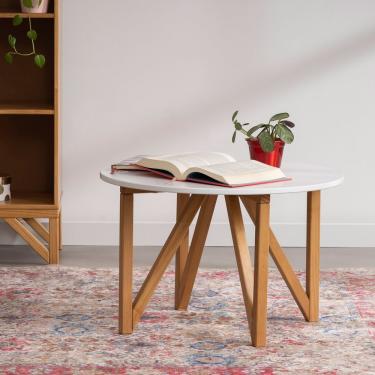 Imagem de Mesa De Centro Nina Cabecasa Madeiramadeira Amêndoa/branco