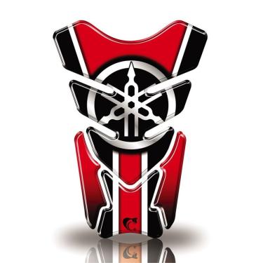 Imagem de Protetor De Tanque Adesivo Moto Factor Fazer Yamaha Diapazão Vermelho