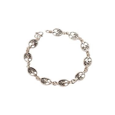 Imagem de Pulseira Arvore Da Vida Prata De Bali 925 18cm