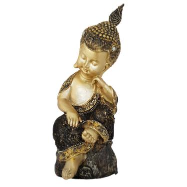 Imagem de Estátua Buda Sentado Em Resina 27cm
