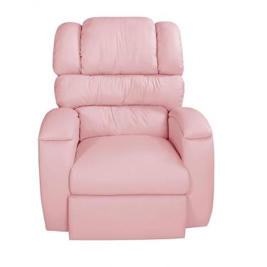 Imagem de Poltrona Cadeira Reclinável Imperial Zero Wall Massageadora Com Balanço E Giro Corano Império Estofados Rosa