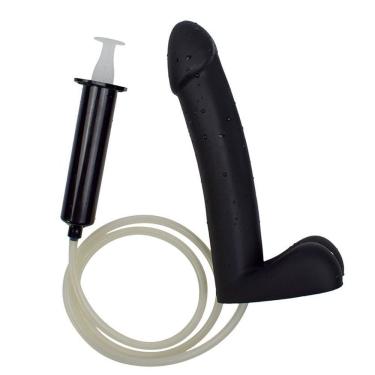 Imagem de Penis 21cm Em Silicone Ejaculador Surprise Coleçao Lovetoys Black Preto