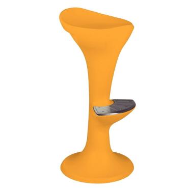 Imagem de Banco Tramontina Pepe Polietileno Amarelo Tucano Apoio Pés Inox Tramontina