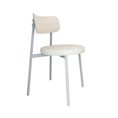 Imagem de Cadeira Kyta Fixa Com 4 Pés 50 X 44,7 X 83,8 Cm Com 1 Unidade Palha-branco