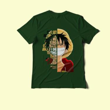 Imagem de Camiseta Anime Luffy  Look Moderno Premium - Lobo Sete, Verde, M