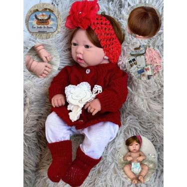 Imagem de Bebê Reborn Vermelha Barata 100 Silicone (pode Dar Banho )24 Itens Enx