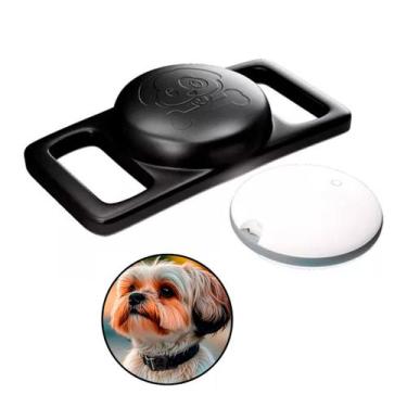 Imagem de Tag Rastreador De Objetos Pets Malas Gps Faaftag + Case Coleira Preto 