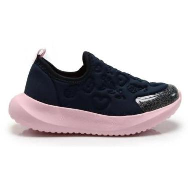 Imagem de Tênis Infantil Menina Bibi Flash Lycra - Azul/Rosa, 24
